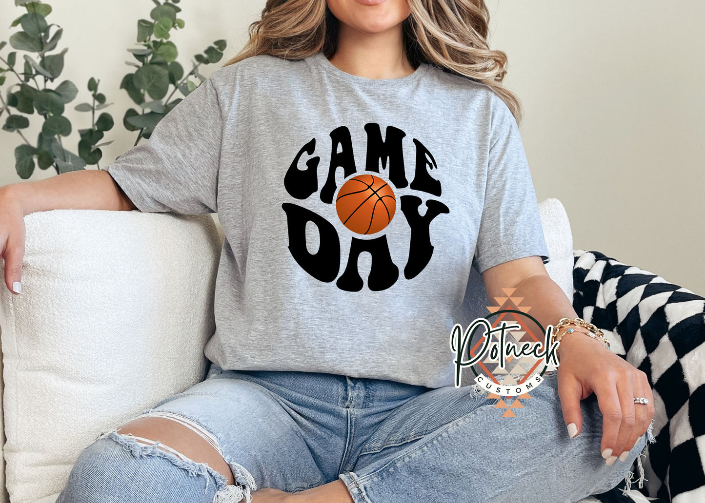 Game day basketball shirt