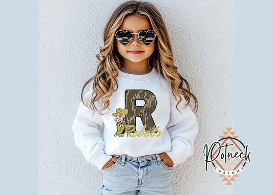 Youth Rebels camo R shirt