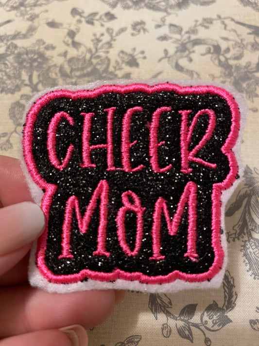 Glitter cheer Mom patch *** 7-10 TAT ***