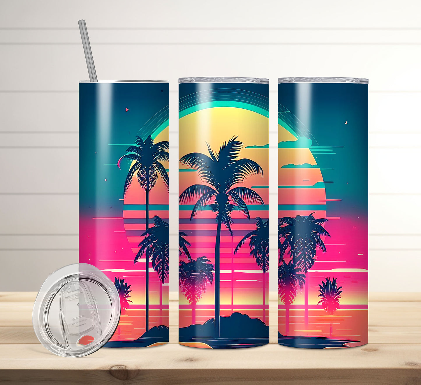 Summer topical retro tumbler