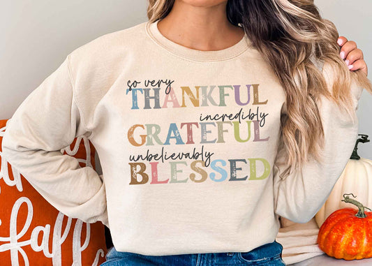 Thankful grateful blessed shirt