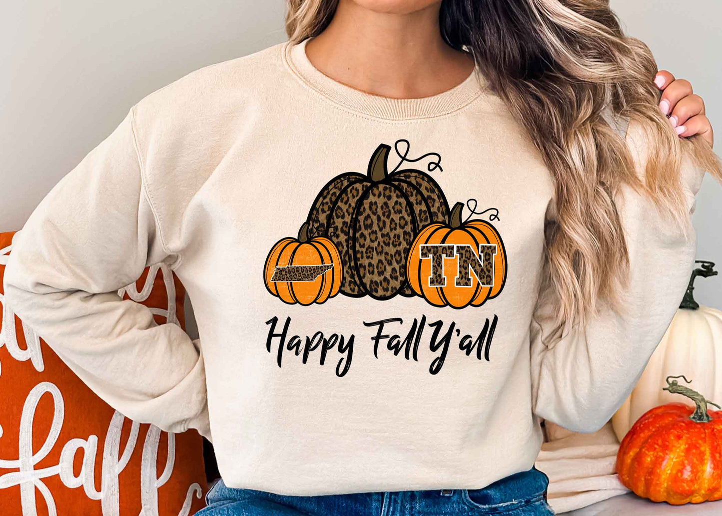 TN happy fall y’all pumpkins shirt