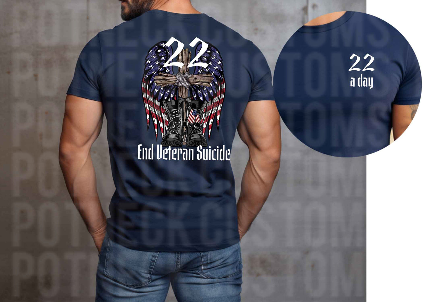 22 a day veteran suicide prevention shirt