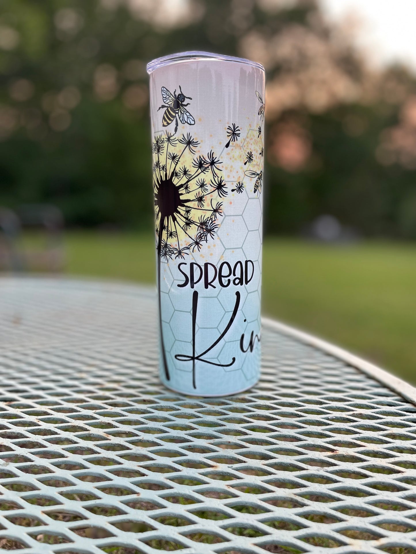 Spread Kindness dandelion tumbler