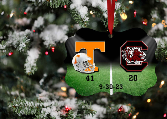 UT Vols vs South Carolina football ornament 2023