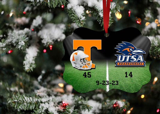 UT Vols vs UTSA football ornament 2023