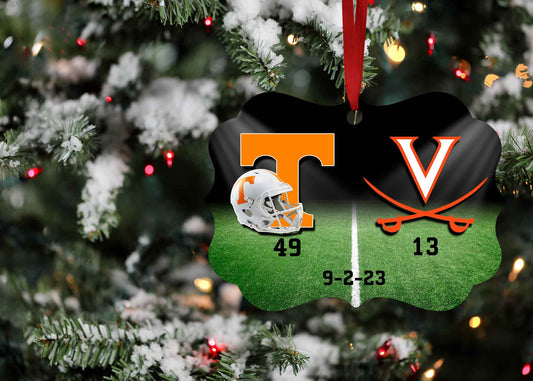 UT Vols vs Virginia football ornament 2023