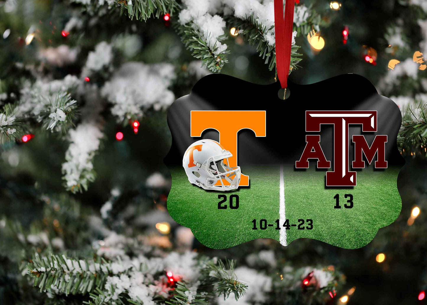 UT Vols vs Texas A&M football ornament 2023