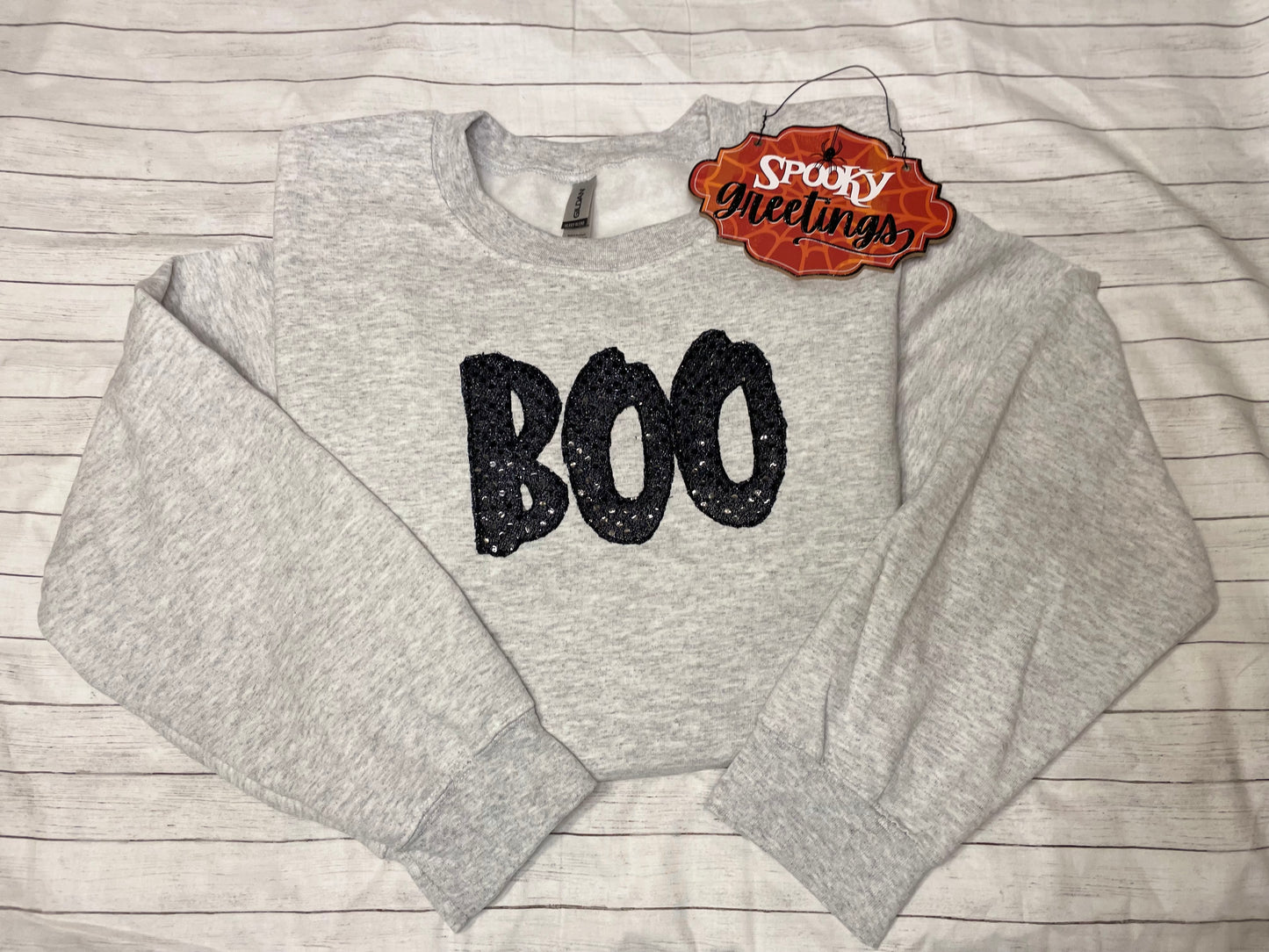 Boo embroidered sweatshirt