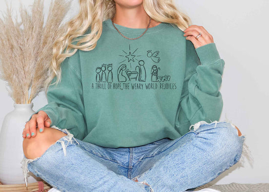 Nativity  A thrill of hope shirt sweatshirt