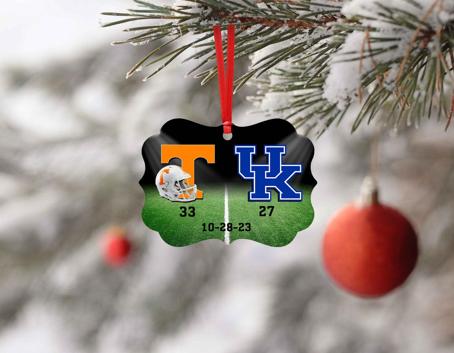 UT Vols vs UK Kentucky football ornament 2023