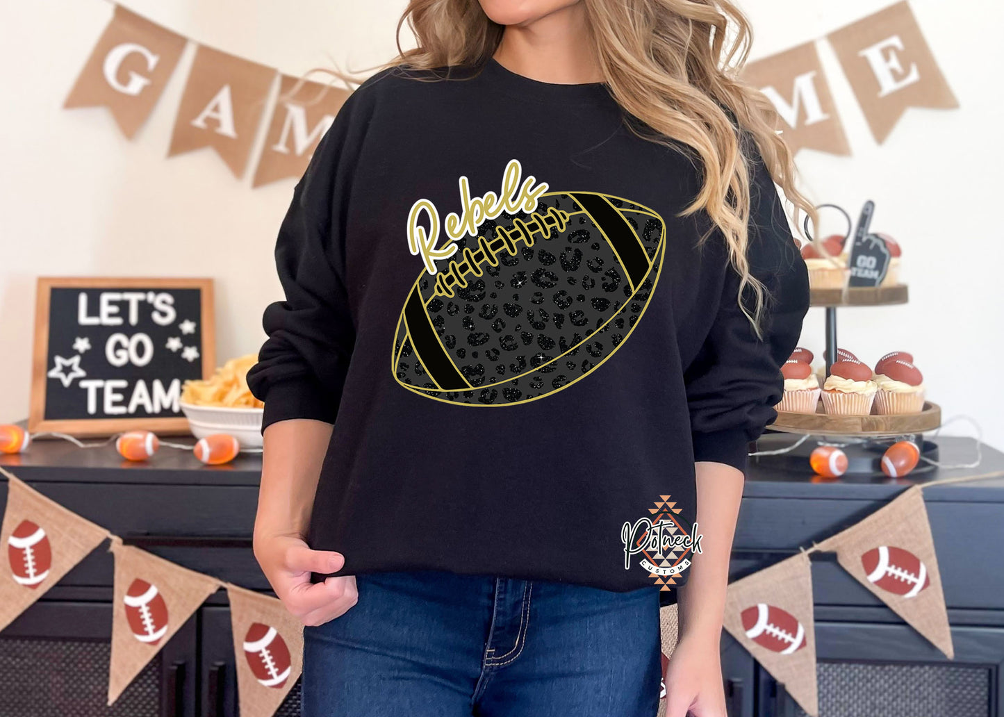 Rebels leopard football shirt