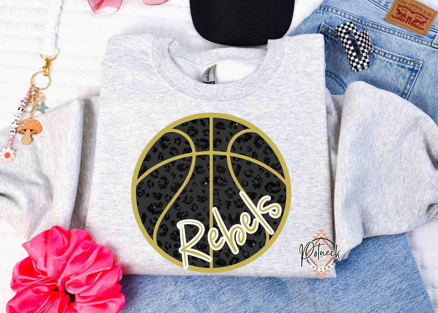 Rebels leopard basketball shirt