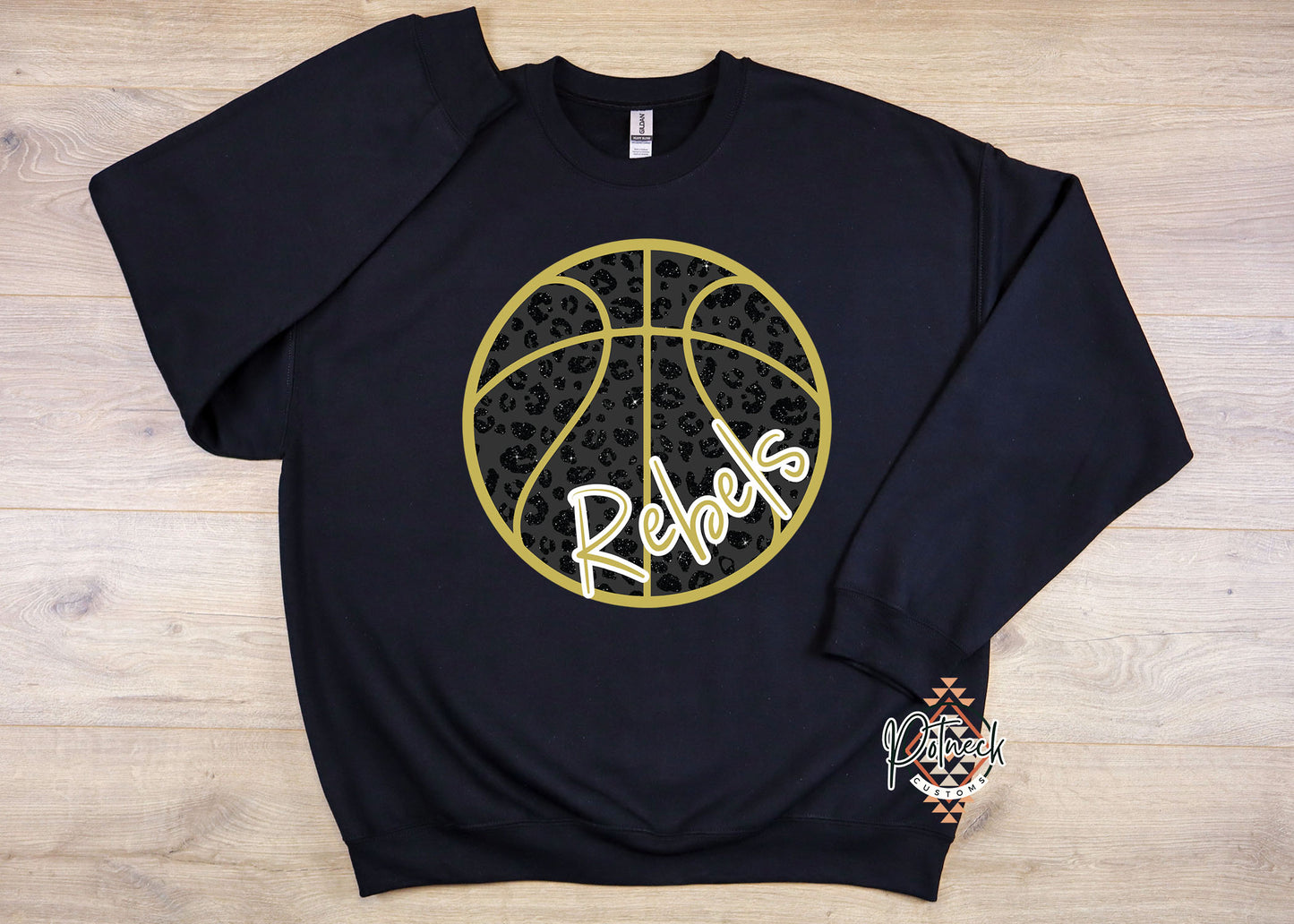 Rebels leopard basketball shirt