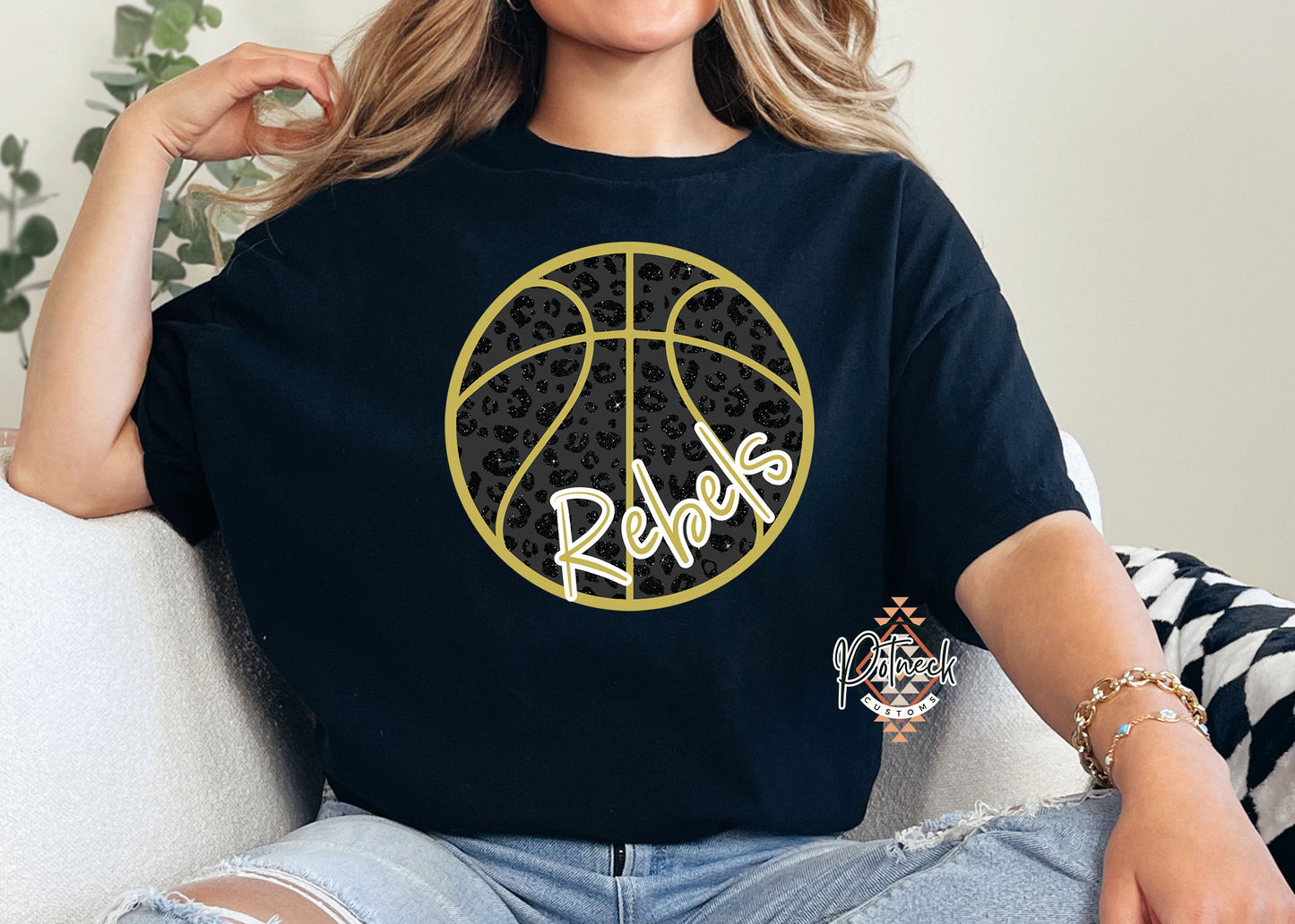 Rebels leopard basketball shirt