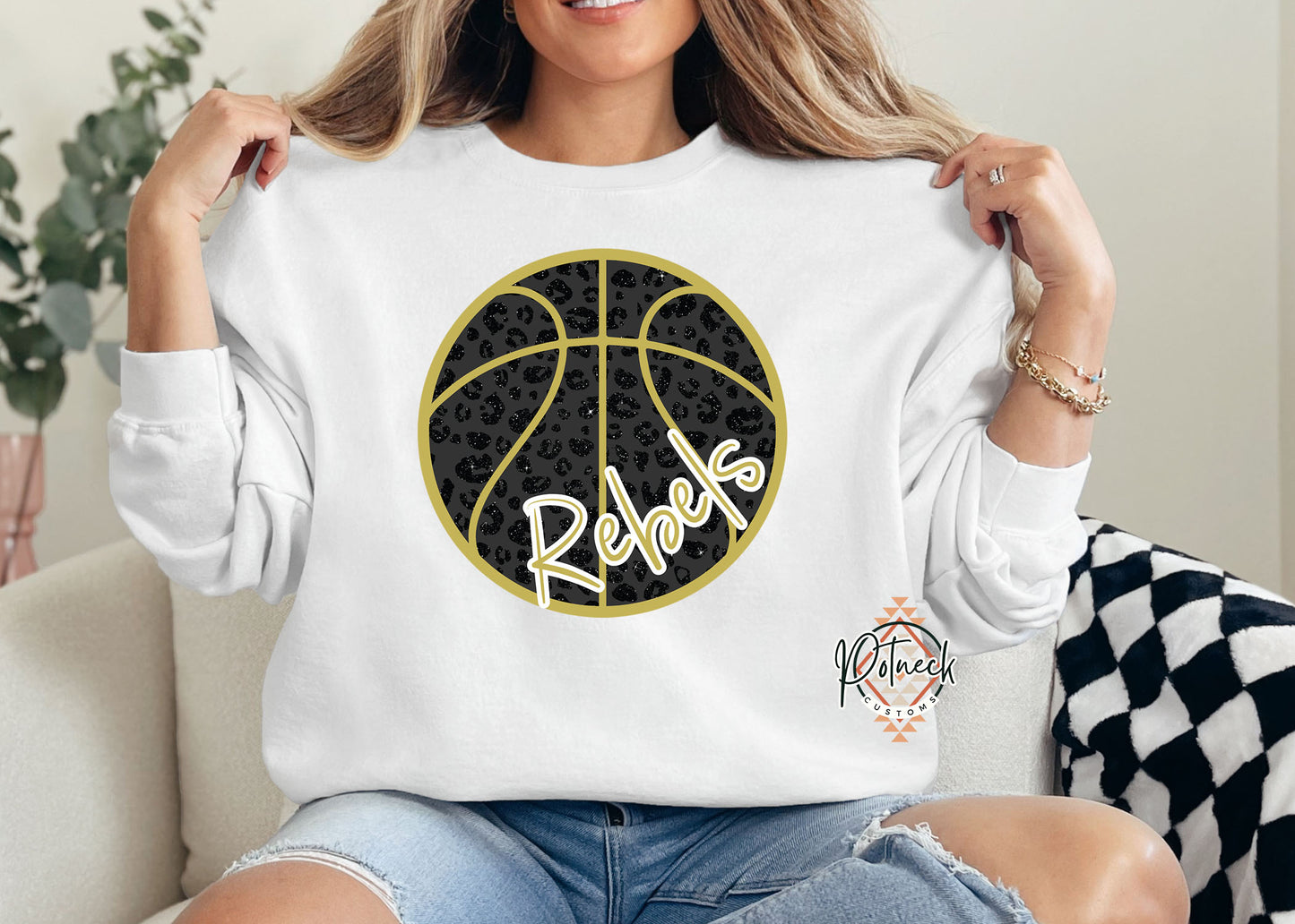 Rebels leopard basketball shirt