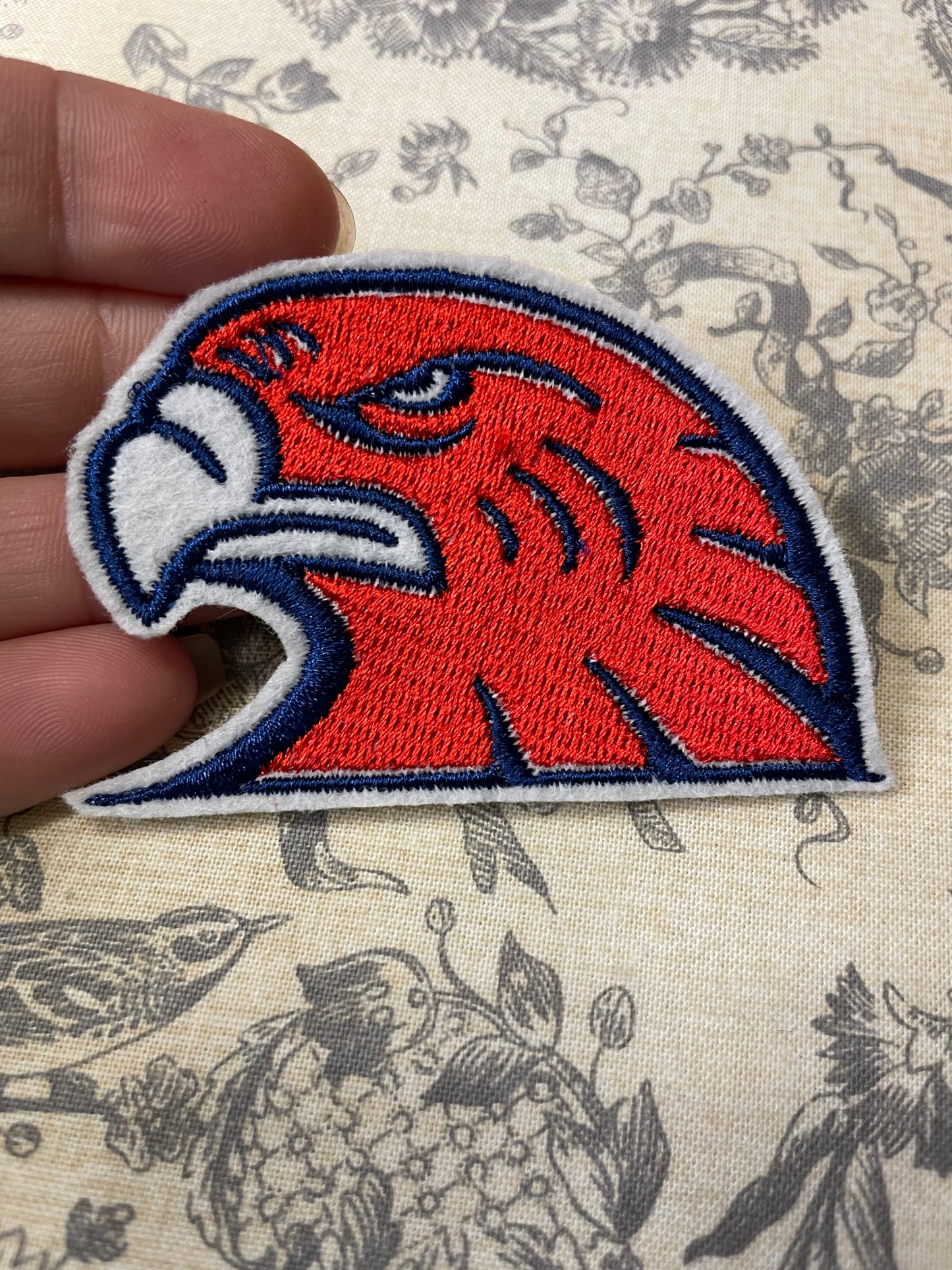 School Mascot iron on hat patch