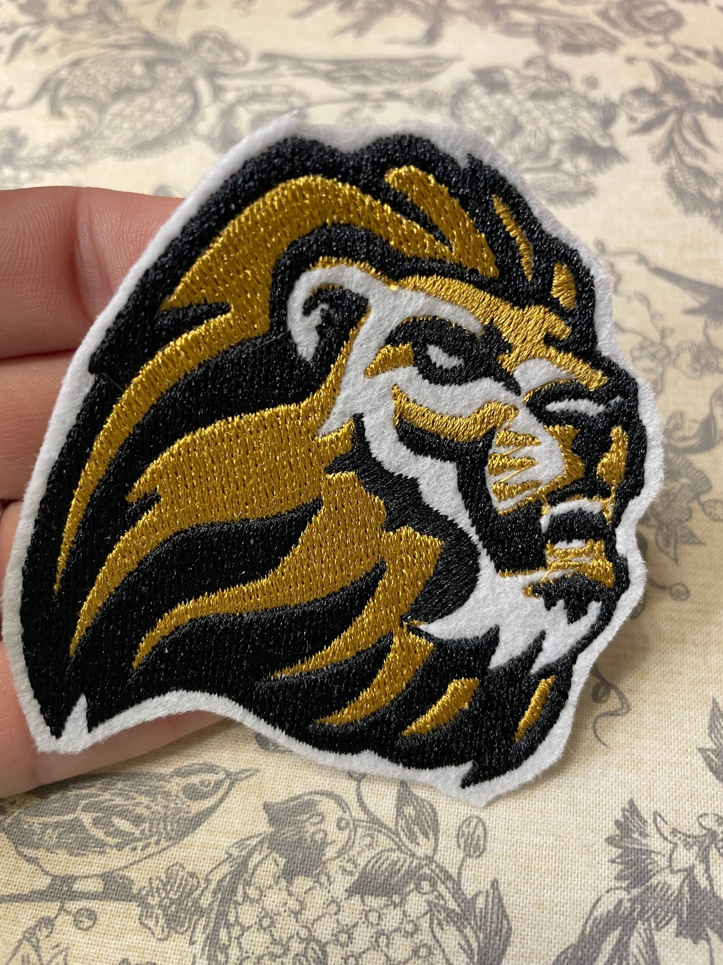 School Mascot iron on hat patch