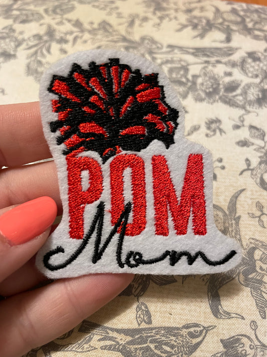 Pom mom with Pom iron on patch *** 7-10 TAT ***