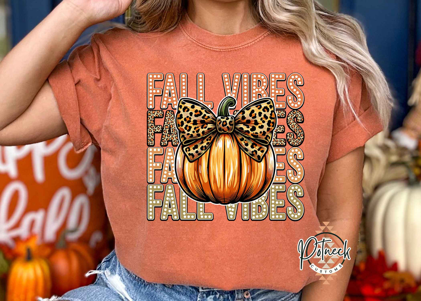 Fall vibes with pumpkin shirt