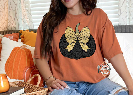 Black leopard pumpkin fall shirt