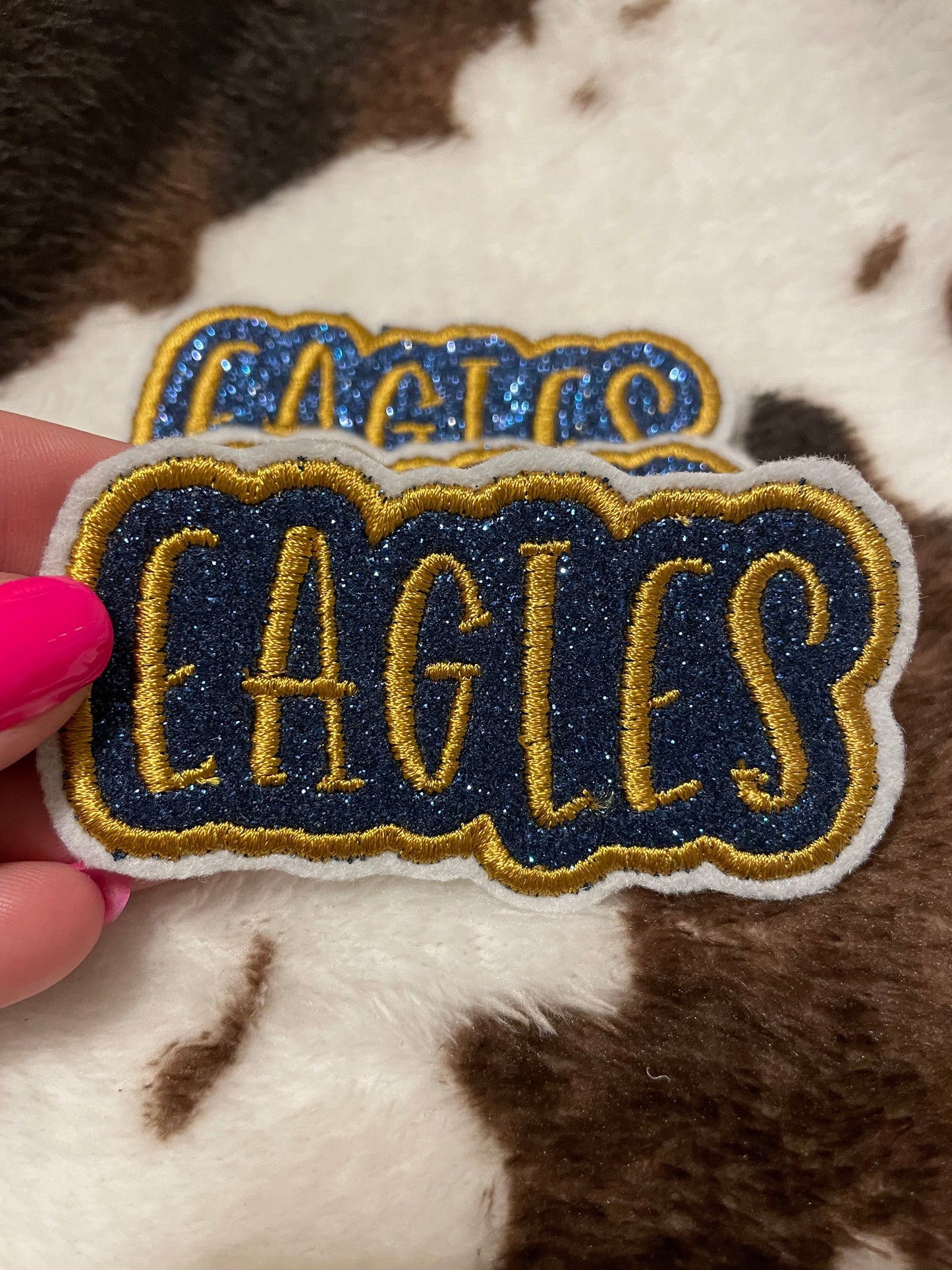 Custom glitter school mascot patch *** 7-10 TAT ***