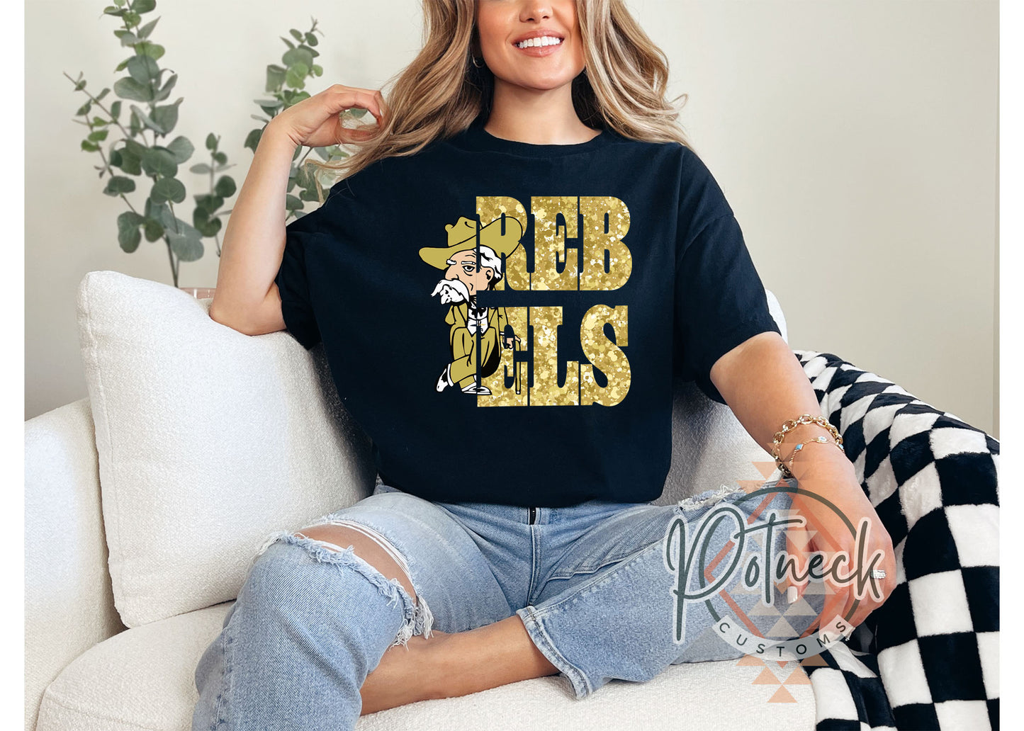 Rebels faux glitter