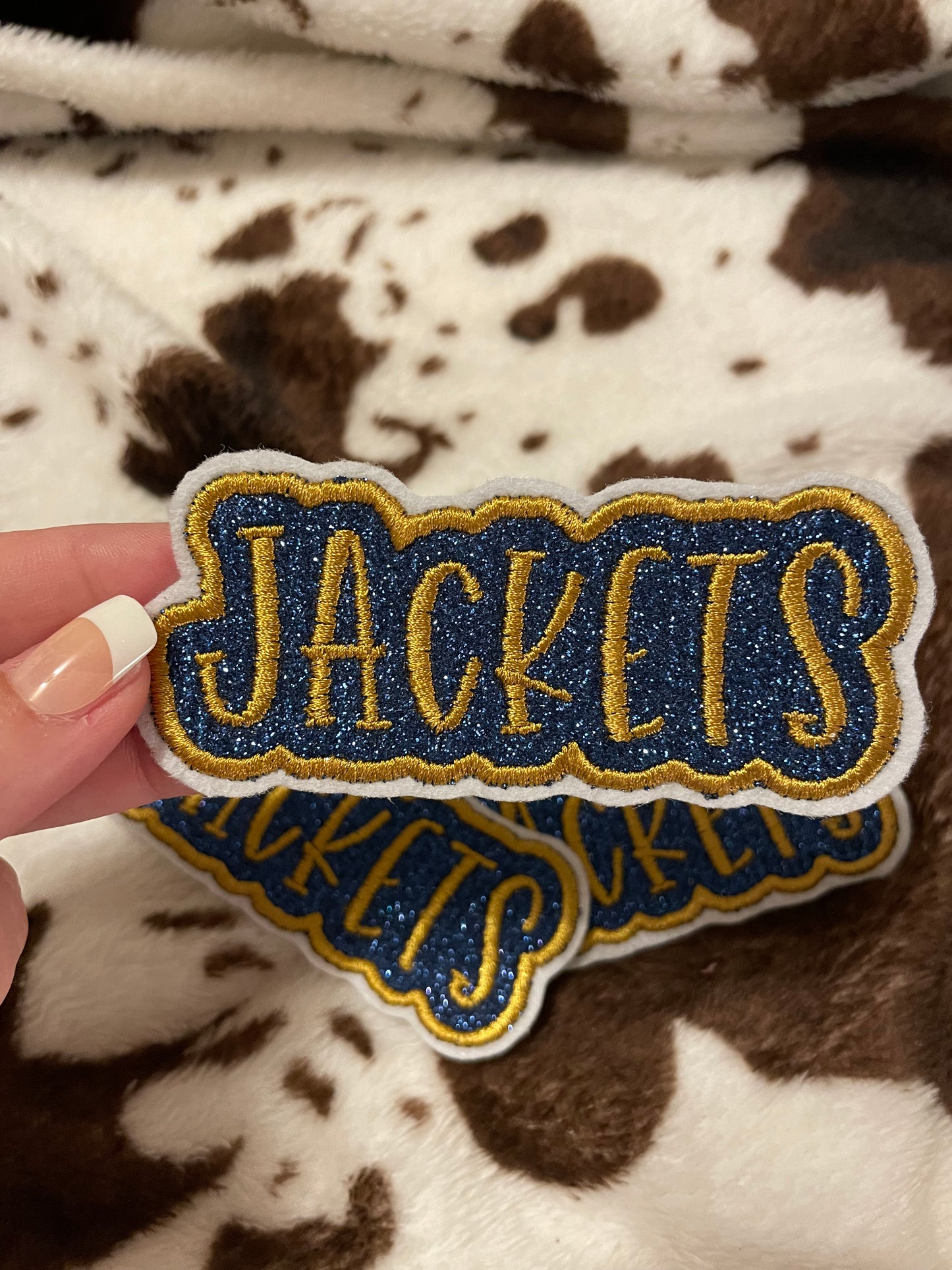 Custom glitter school mascot patch *** 7-10 TAT ***