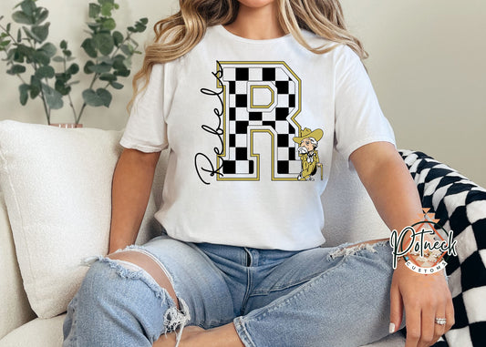 Rebels checkered R shirt