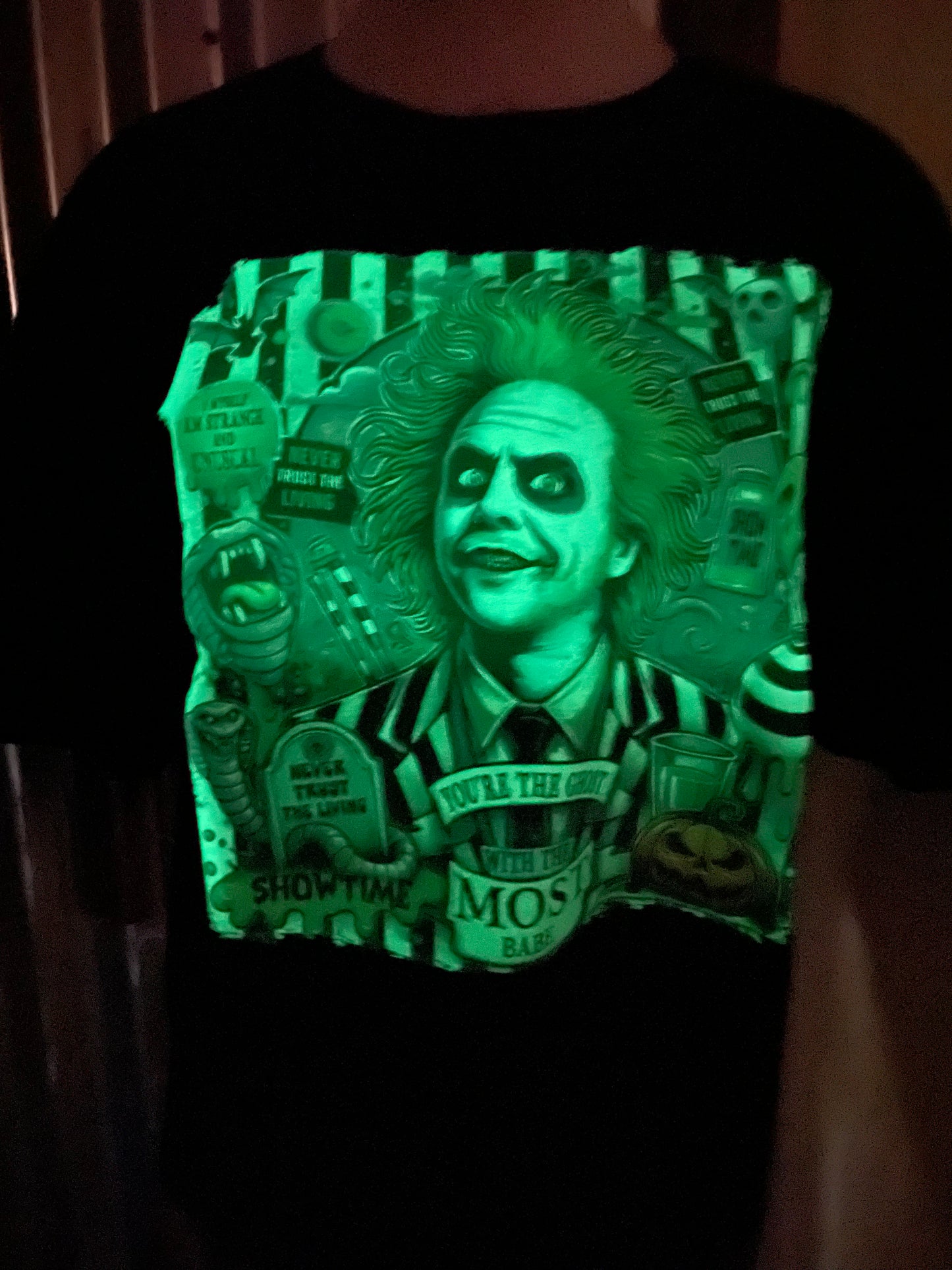 Beetle juice glow in the dark shirt