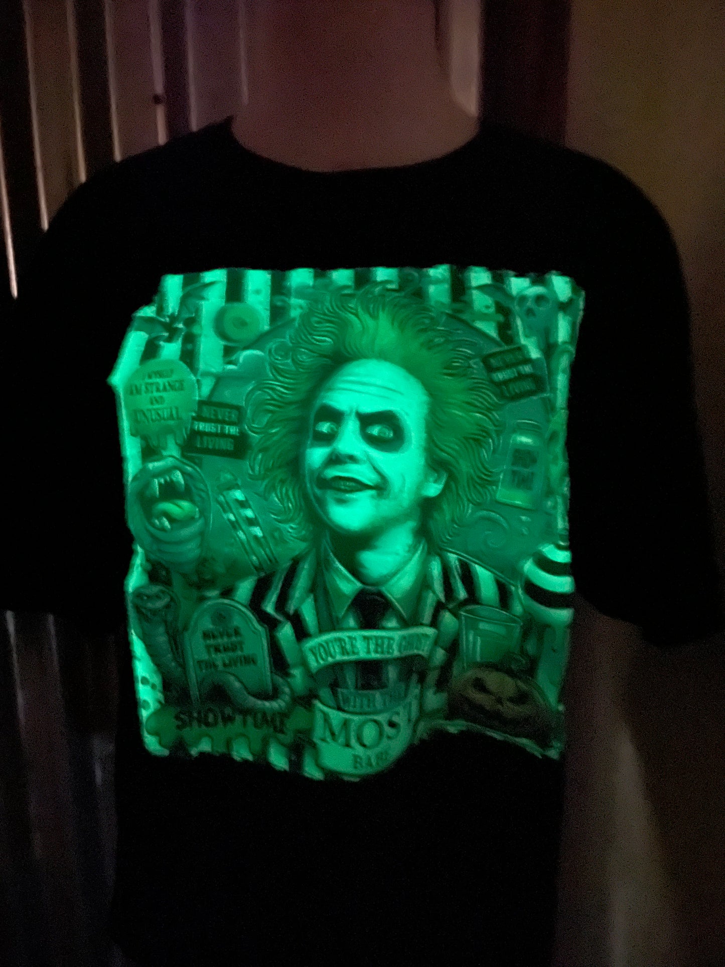 Beetle juice glow in the dark shirt