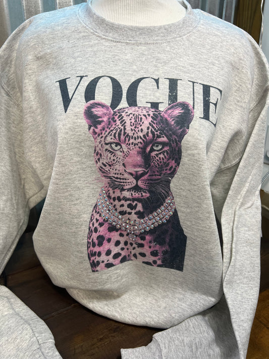 Leopard shirt with Rhinestones