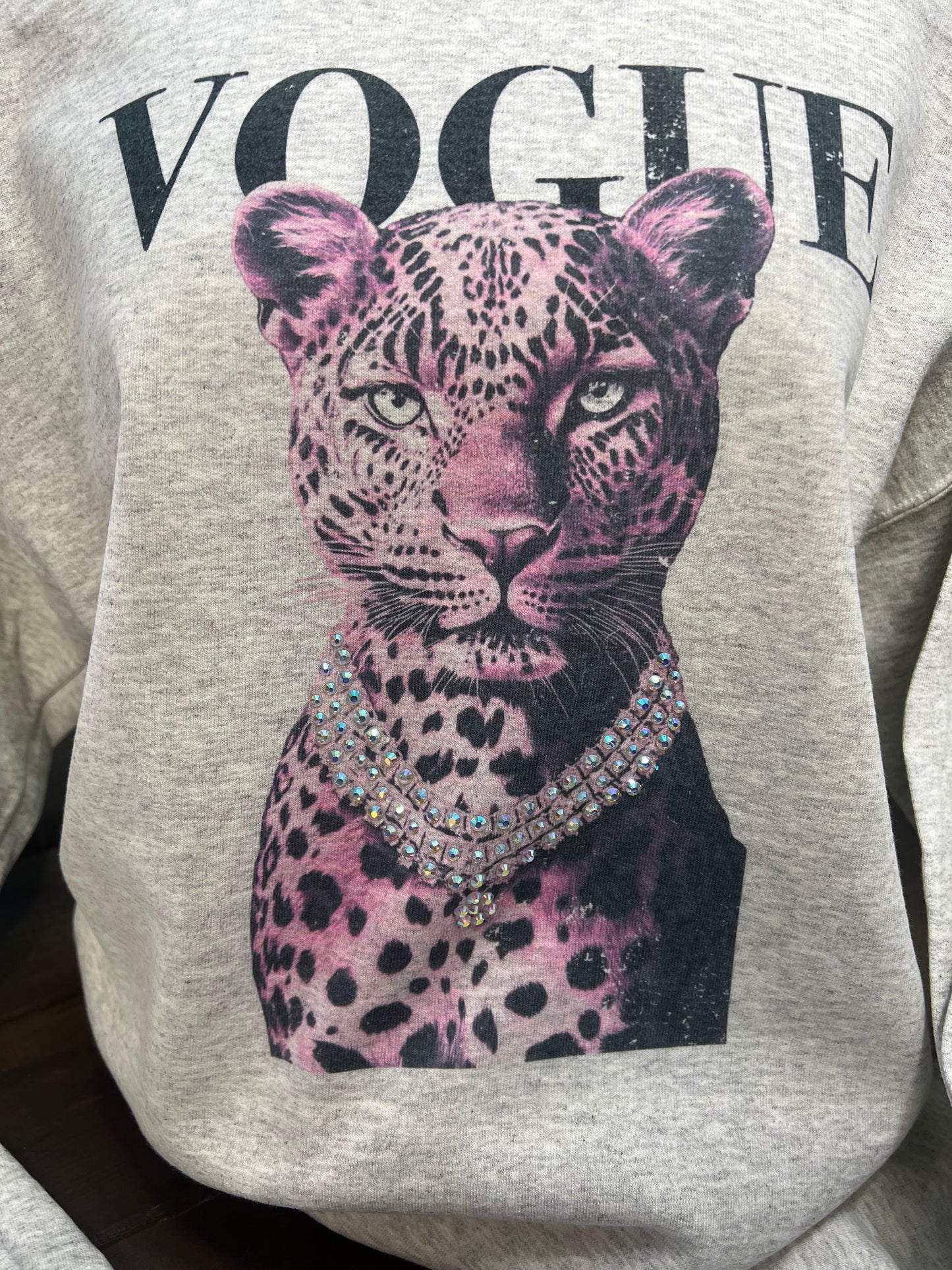 Leopard shirt with Rhinestones