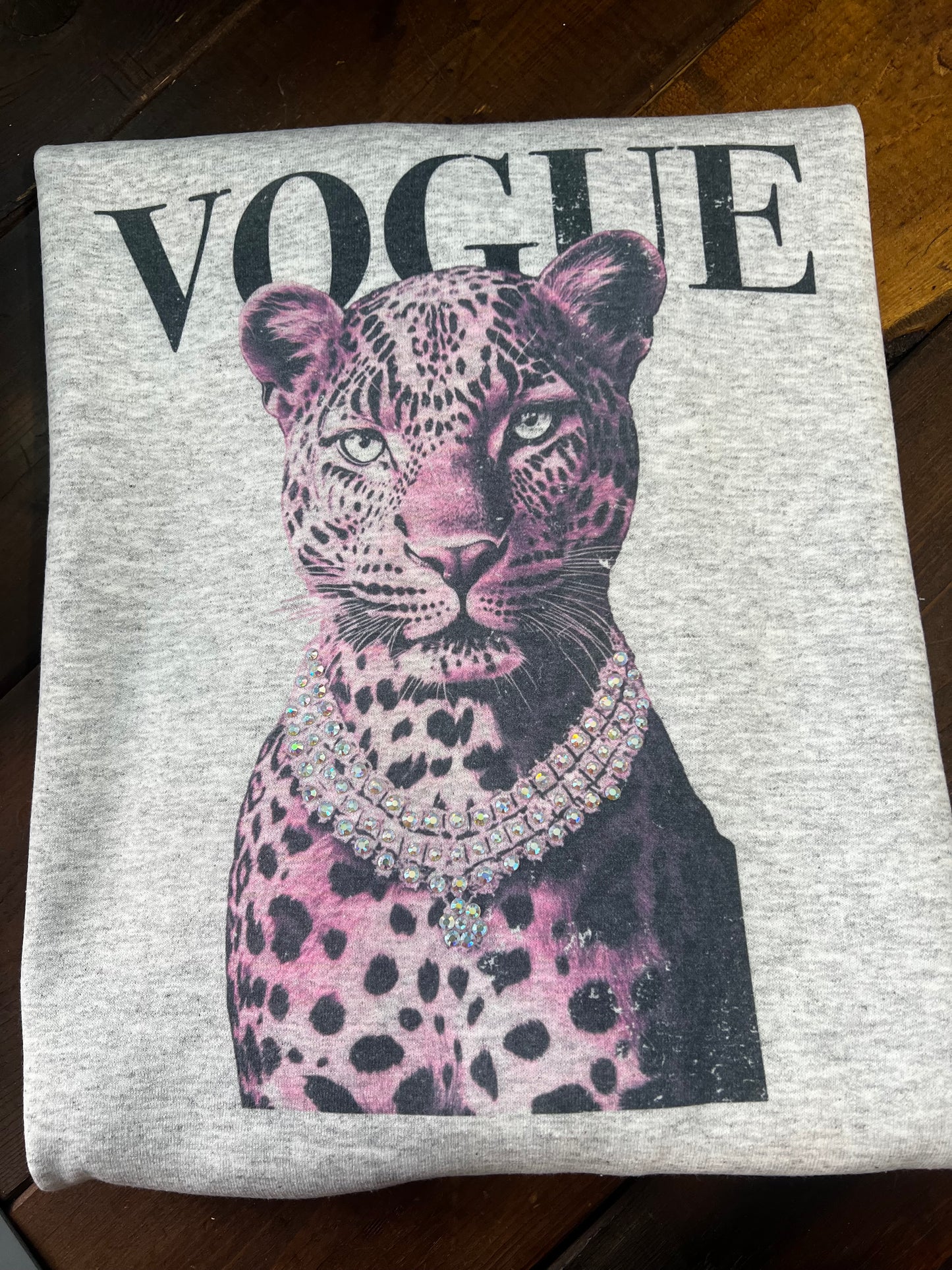 Leopard shirt with Rhinestones