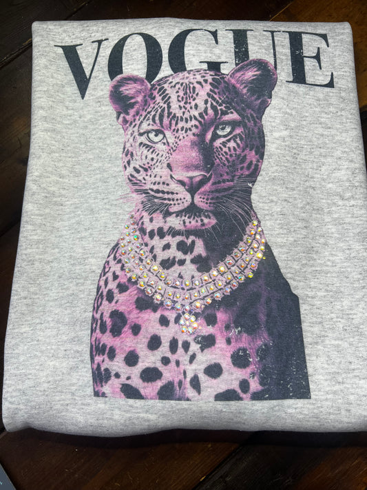 Leopard shirt with Rhinestones