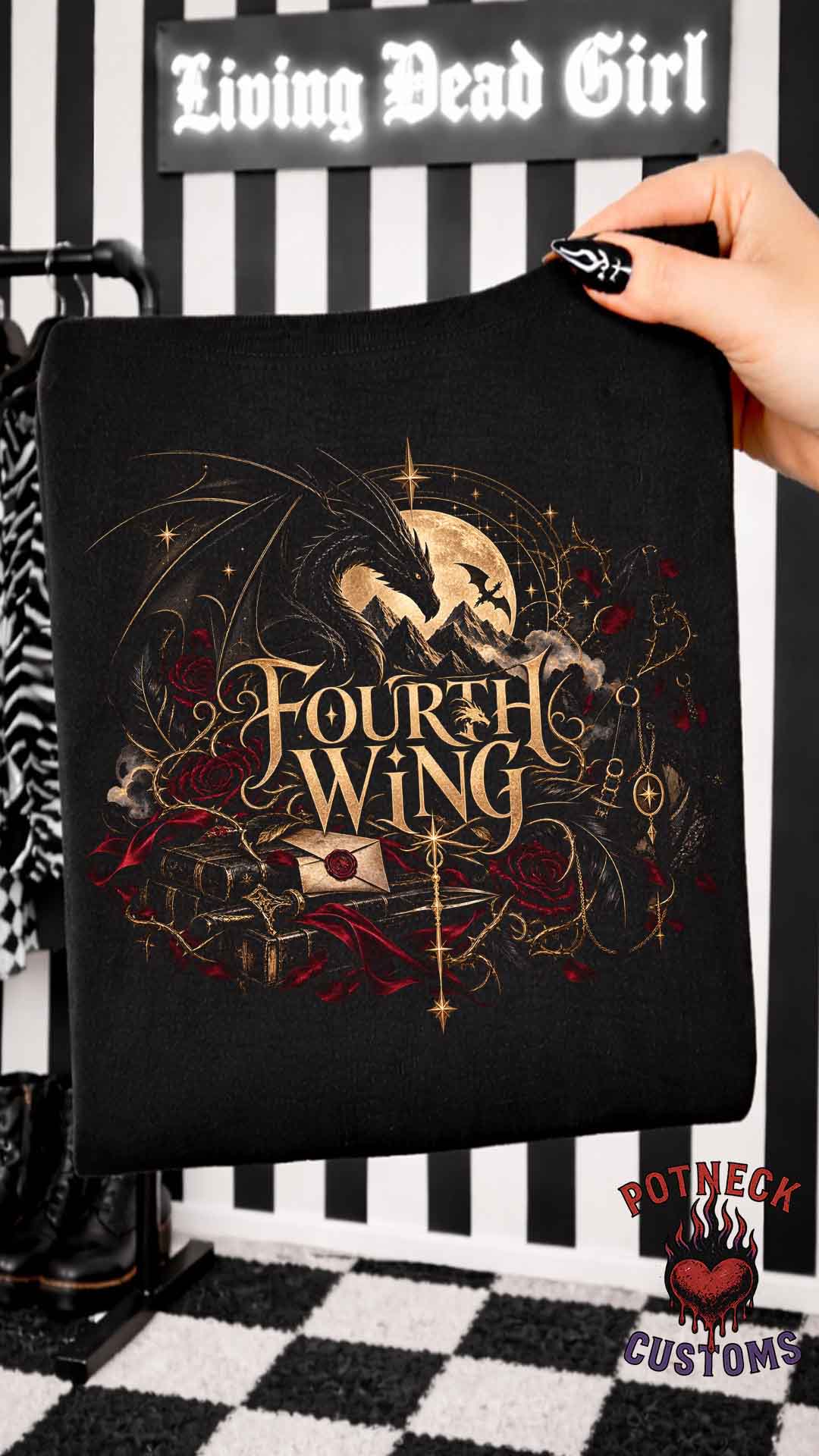 Fourth Wing Inspired Shirt, Dragon Rider Tee, Fantasy Romance Bookish Shirt, Dark Academia Dragon Graphic Tee, Romantasy Reader Gift