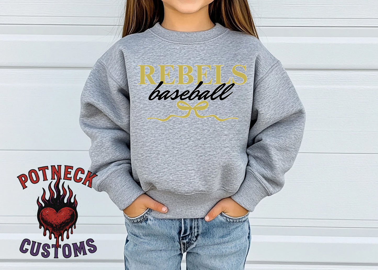 Toddler Baseball Bow Shirt