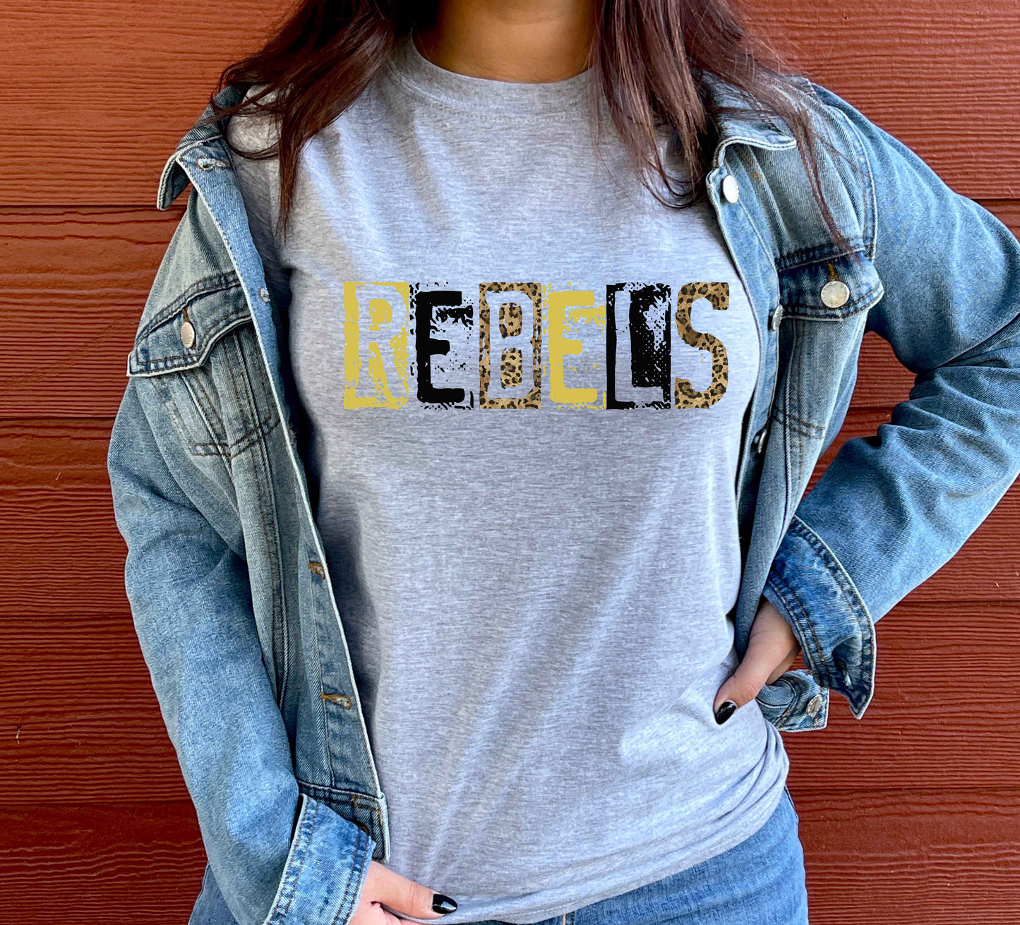 Rebels vintage letters shirt