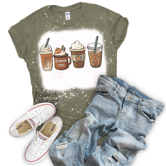 Fall coffee shirt, pumpkin spice coffee shirt, coffee latte, pumpkin